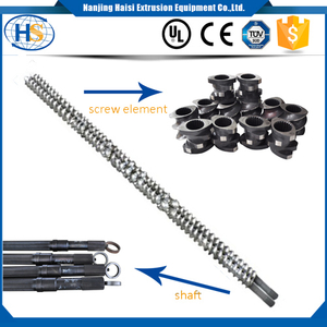 Screw shaft in Parallel co-rotating twin screw extruder