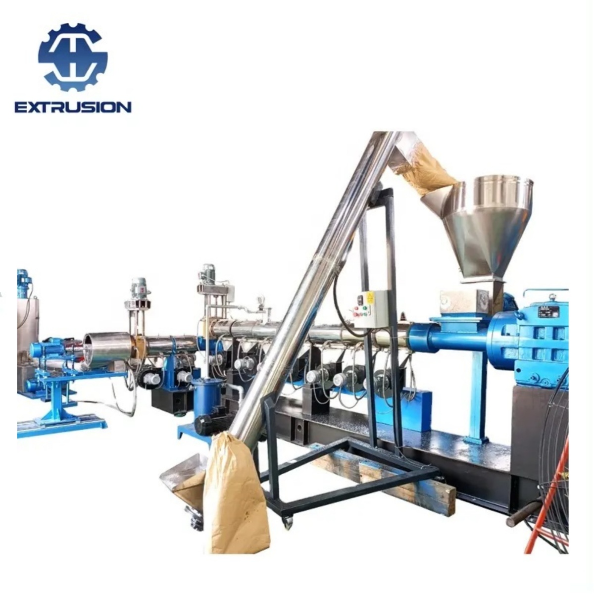 Twin Screw Extruder with Air Cooling Pelletizing Line