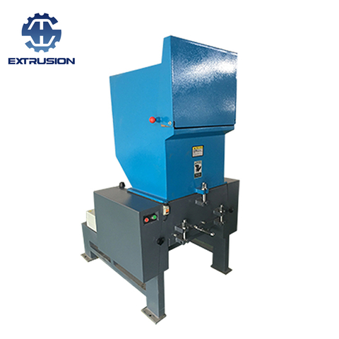 Crusher machine with blower for soft rubber film