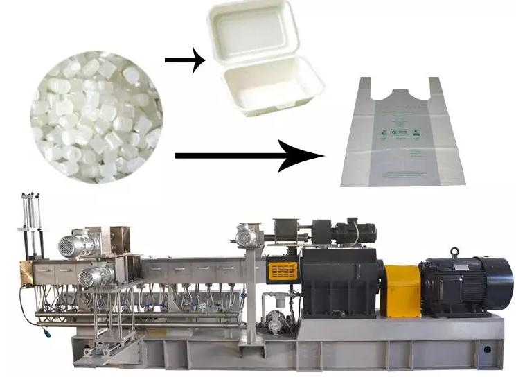 Biocompostable granules manufacturing machine