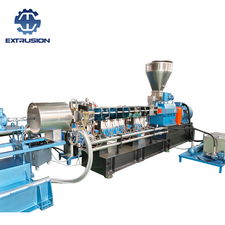 TSE-65 Black Masterbatch Making Twin Screw Extruder Water Ring Pelletizing Line