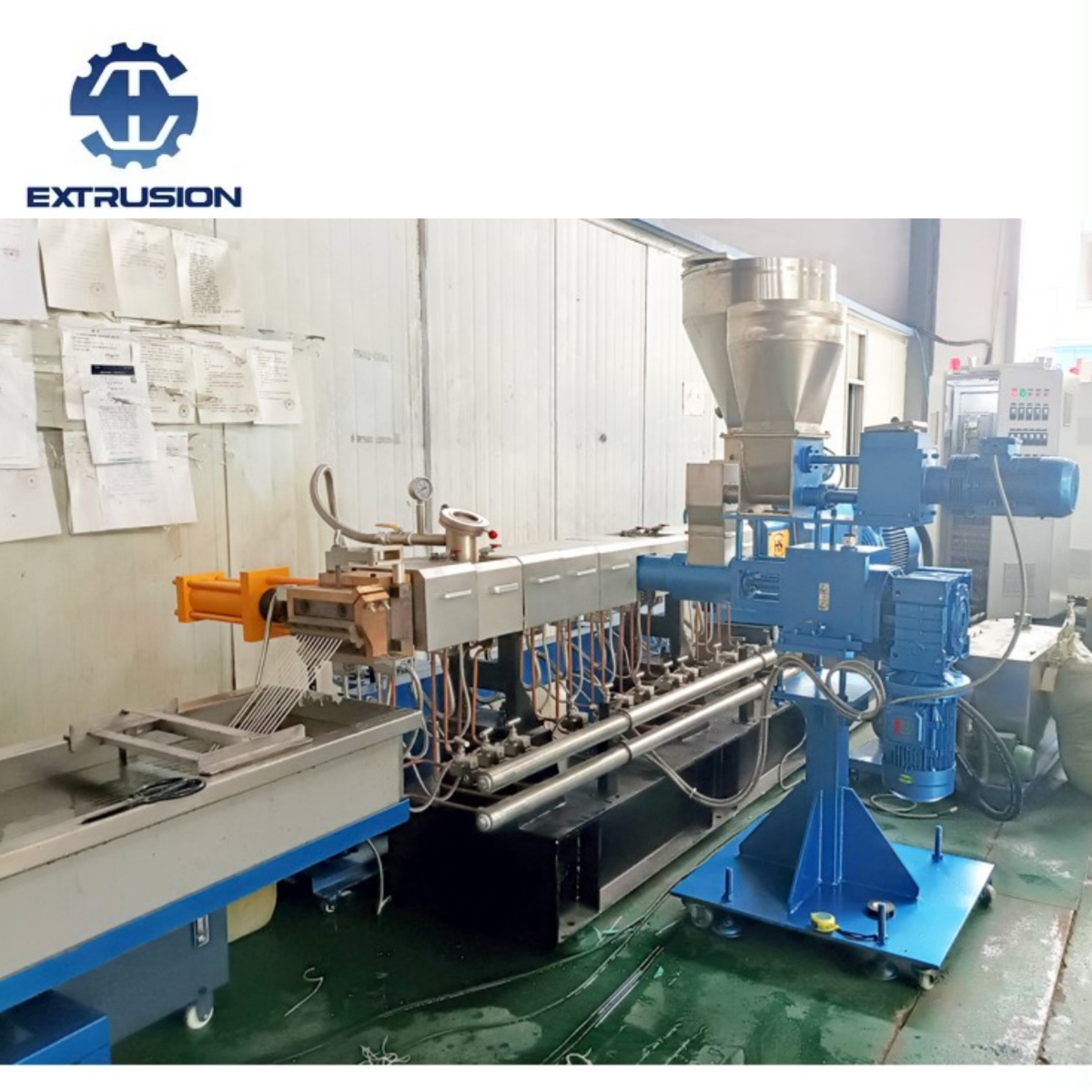 High Capacity PP + Glass Fibre Twin Screw Compounding Extruder 