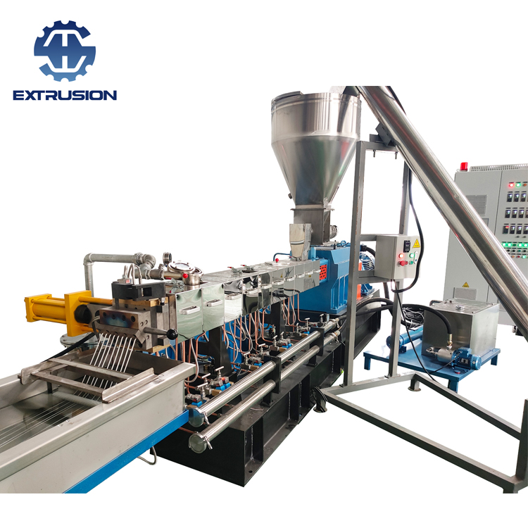 Plastic Recycle PET Pelletizing Twin Screw Extruder with Small Output