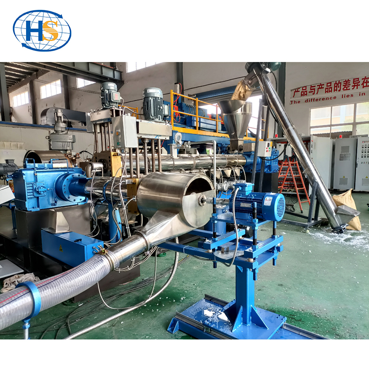 Film Recycling Pelletizer Plastic Recycle Extrusion Machine Two Stage Single Screw Extruder
