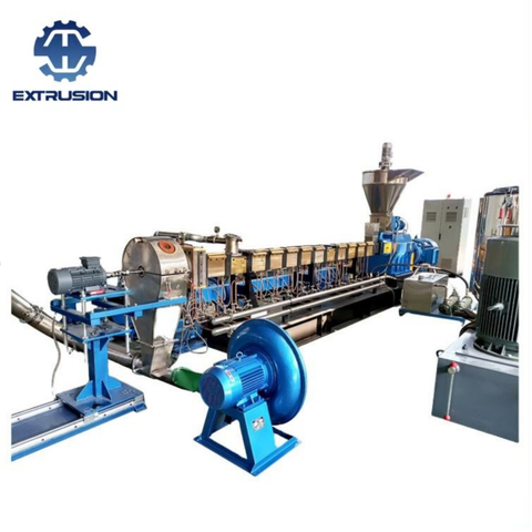 Twin Screw Extruder with Air Cooling Pelletizing Line